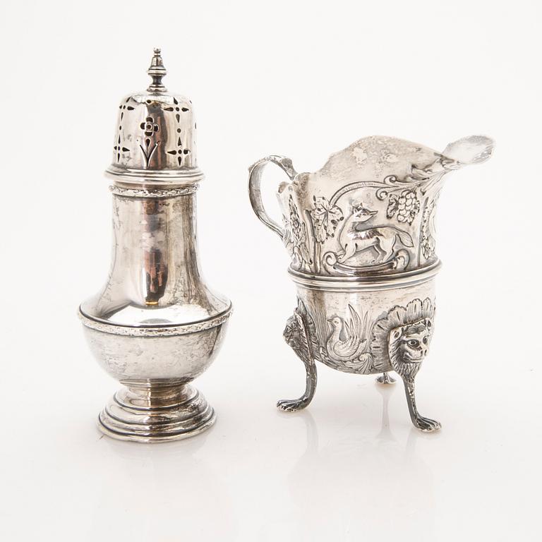 Parti silver, 5 delar, England, London, 1900-tal.