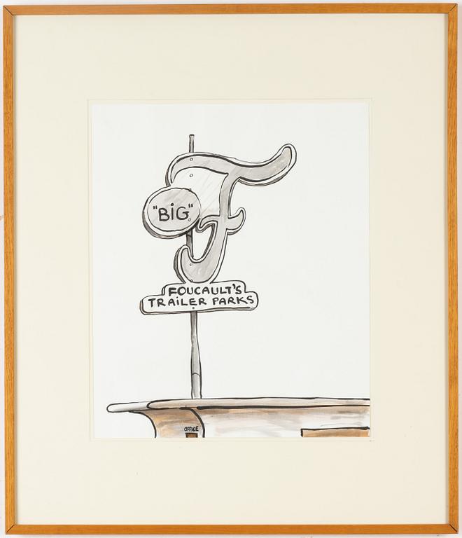 Olav Westphalen, mixed media on paper, signed and dated -98 verso.