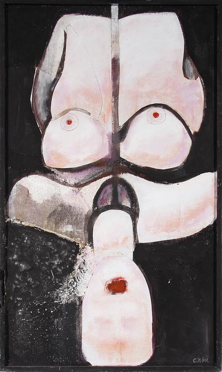 CARL KÖHLER, diptyk, blandteknik, sign.