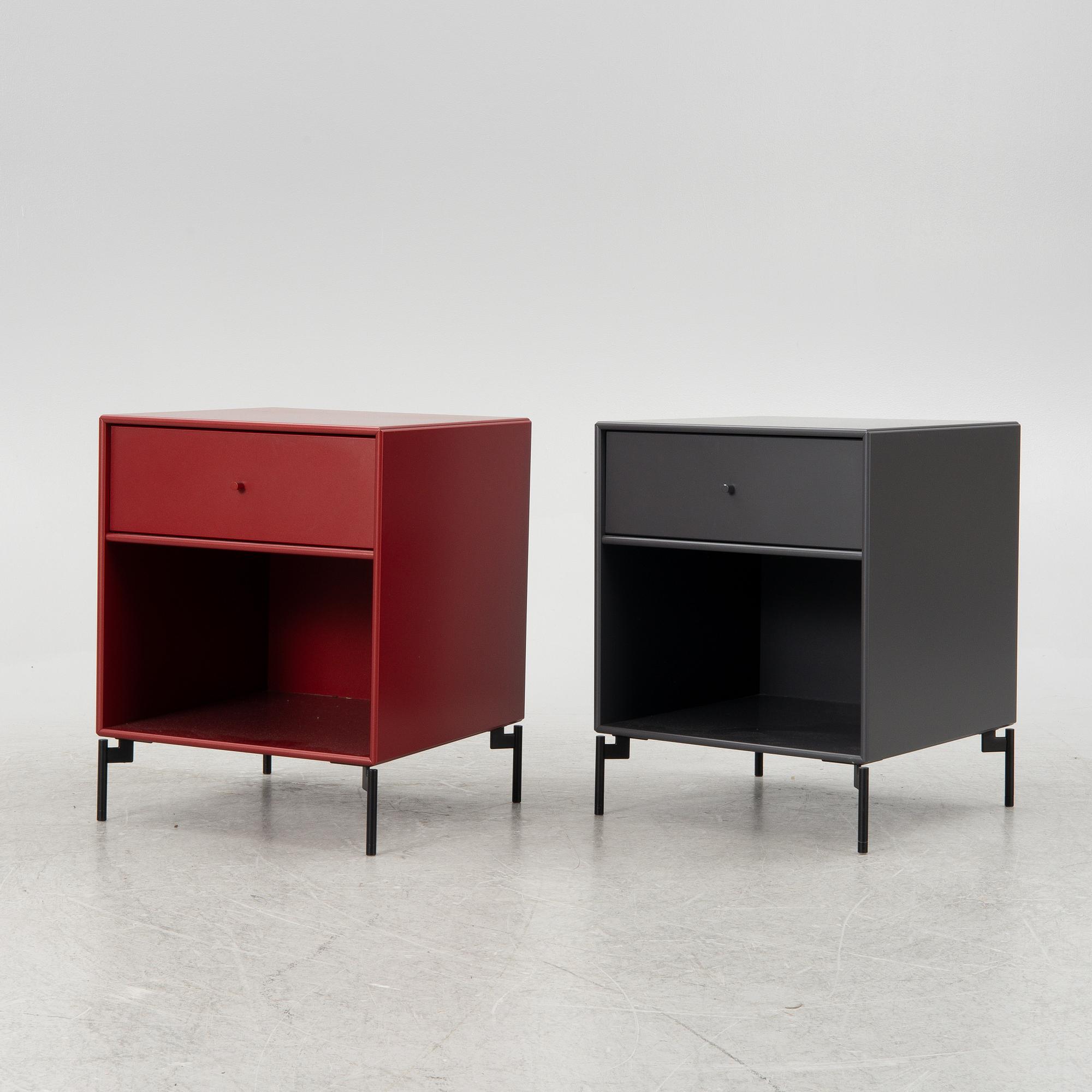 Peter J Lassen, bedside tables, 1 + 1, "Dream", Montana, Denmark, contemporary.