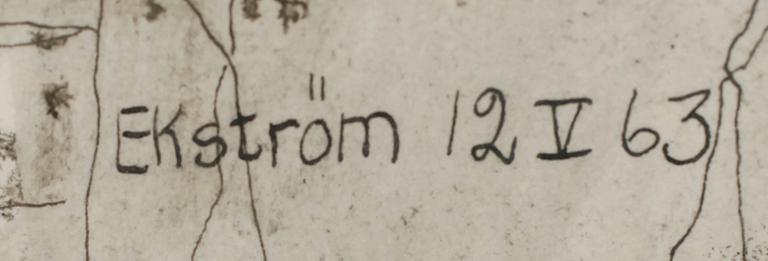 THEA EKSTRÖM, blandteknik, sign och dat 12 V 63.