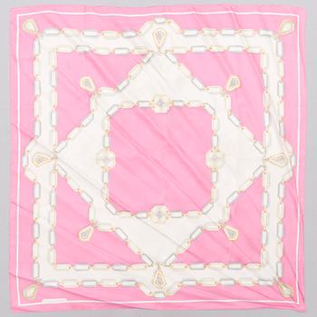 Two Silk Scarves by YSL and must de Cartier.