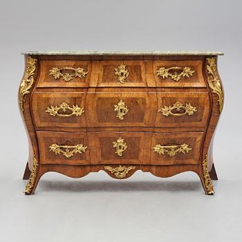 A Swedish Rococo commode, presumably by C Linning (master in Stockholm 1744-1779), 18th century .