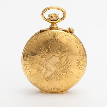 Charles Reuge "The Fountain", musical automaton pocket watch, alarm, 57 mm.