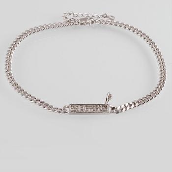 COLLIER, vitmetall samt strass, Christian Dior.