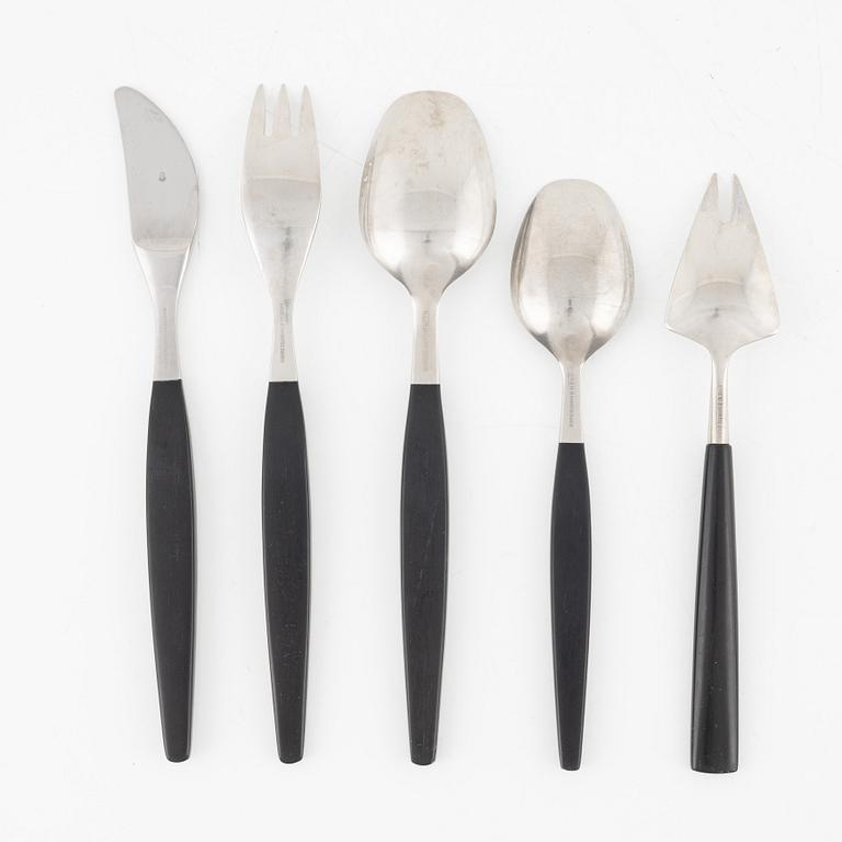 Folke Arström, a 34-piece stainless steel 'Focus de Luxe/Focus Steel' cutlery set, Gense, Sweden.