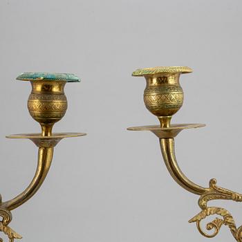 A pair of candelabra, first half of the 19th century.