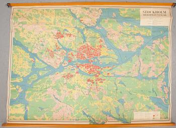 KARTA, Generalstabens litografiska Anstalt. "Stockholm". 1944.