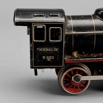 TÅGSET, 4 delar + räls. samt RÄLSBUSS "Autorail", Joustra + räls. 1900-talet första hälft.