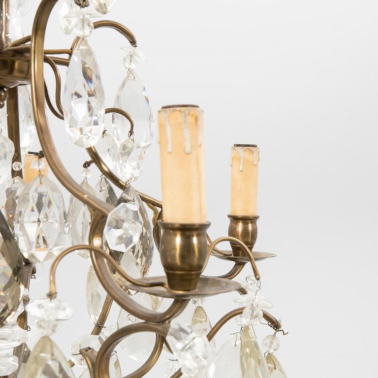 Ljuskrona rokokostil 1900-talets mitt.