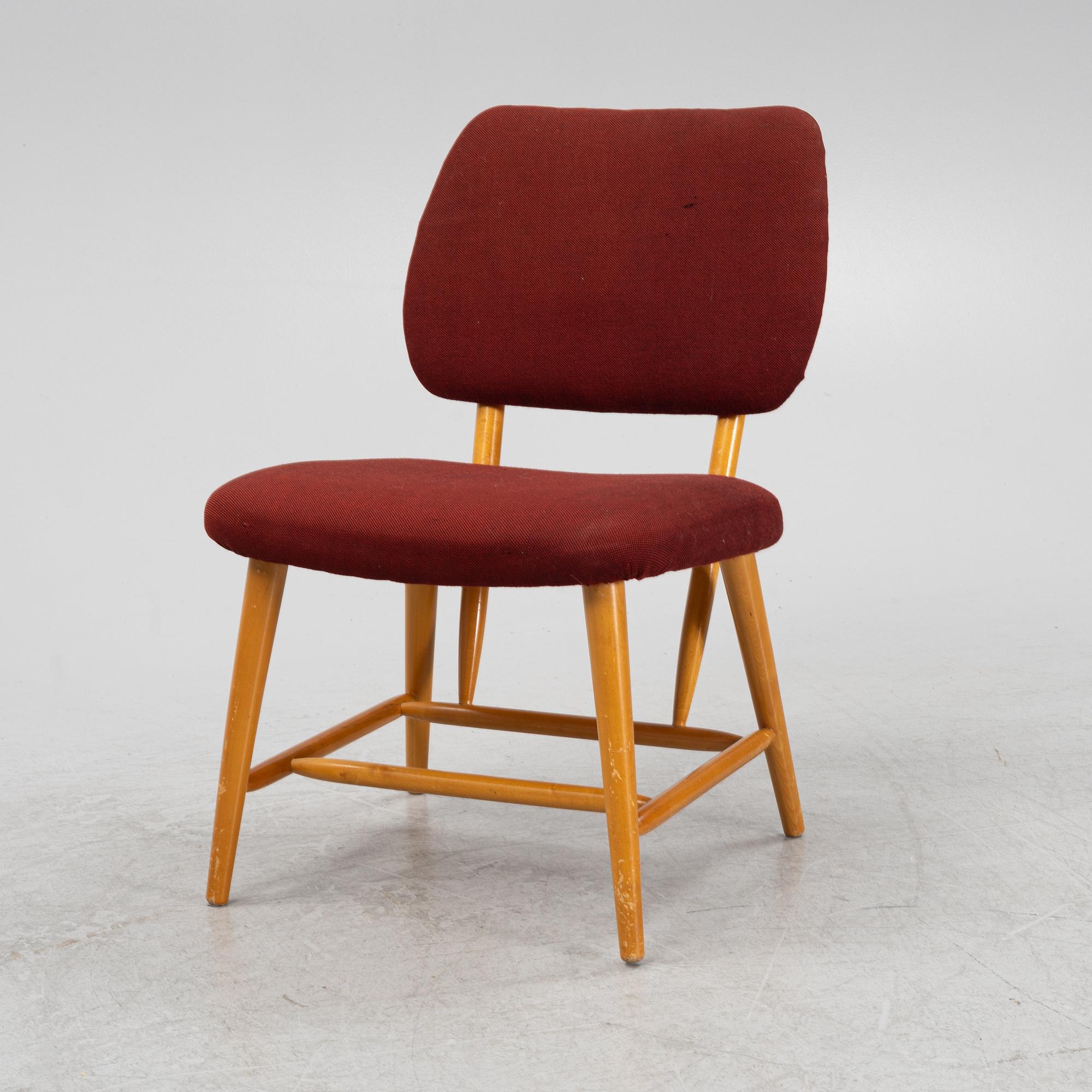 A birch easy chair, Sweden, 1940's/50's.