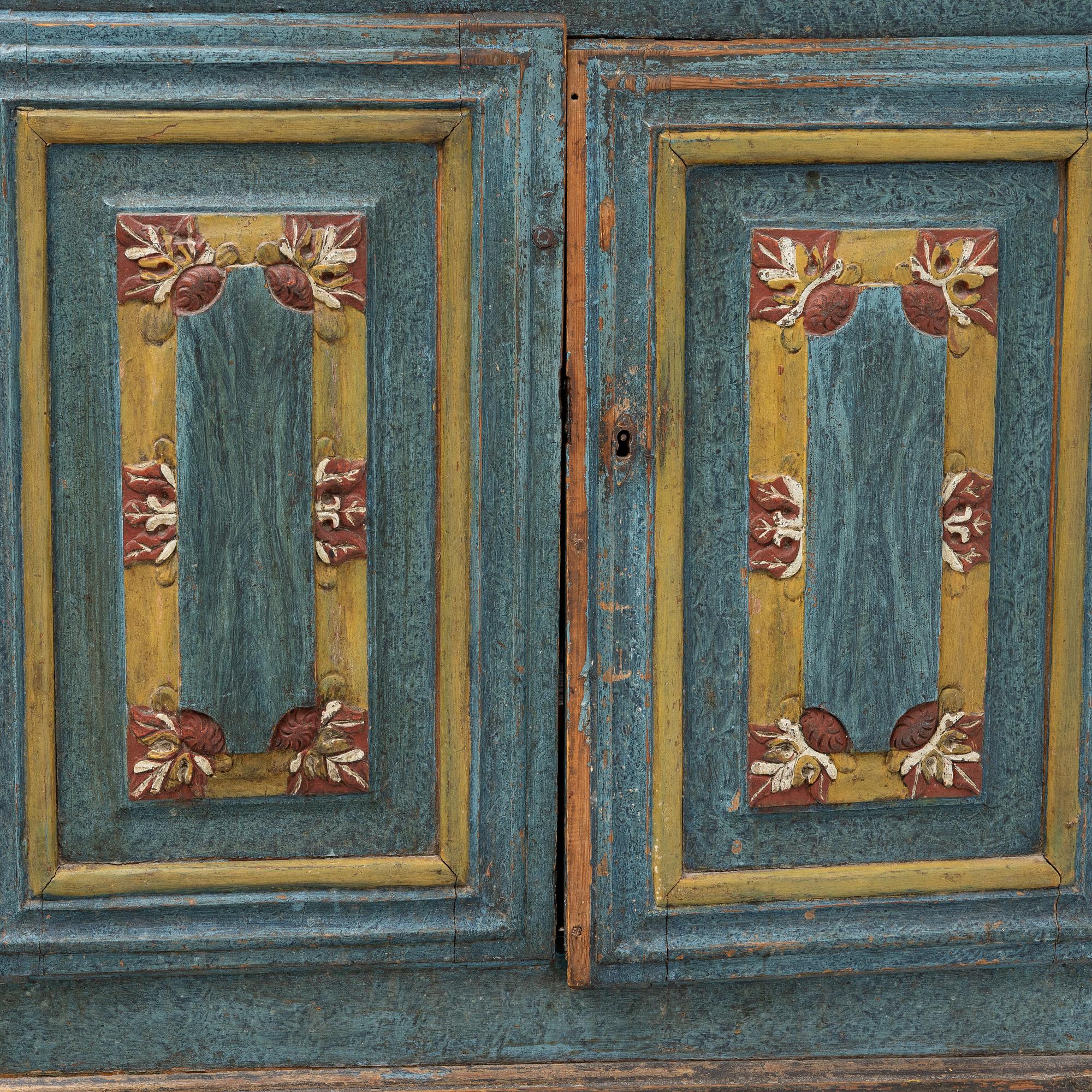 A painted late Baroque cabinet, 18th century.