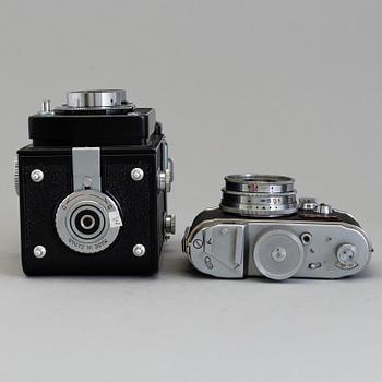 A Yashica-A and a Robot Star camera, mid 20th century.