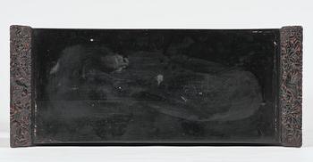 A lacquer display cabinet, late 19th century.