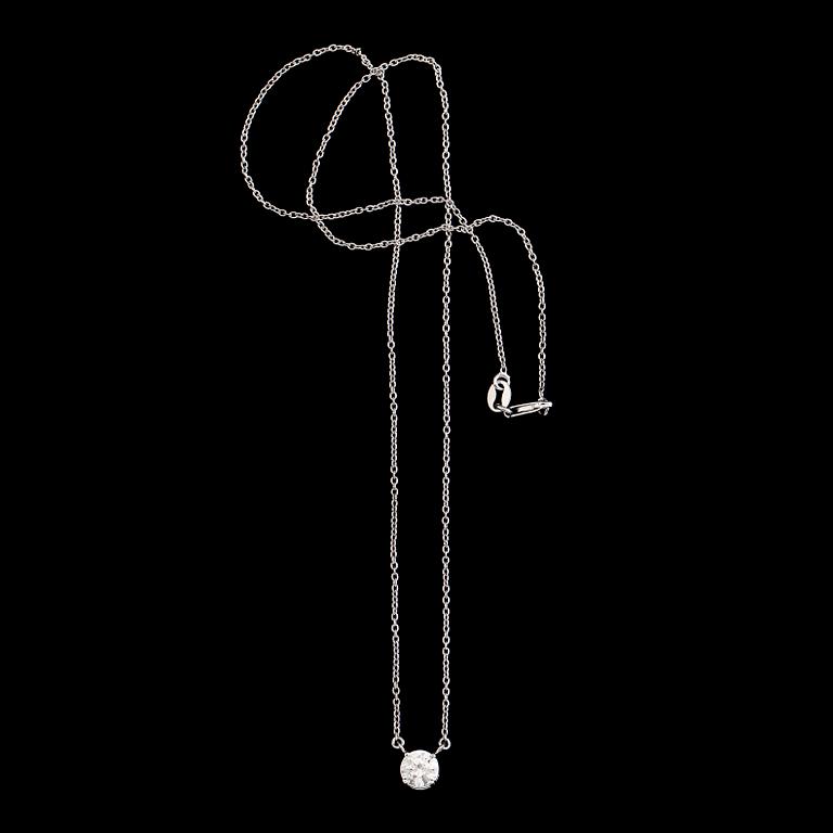 COLLIER, 18K vitguld, briljantslipad diamant ca 0.72 ct.