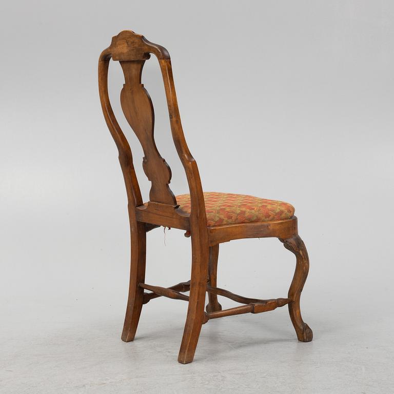 A carved late Baroque chair, 18th Century.