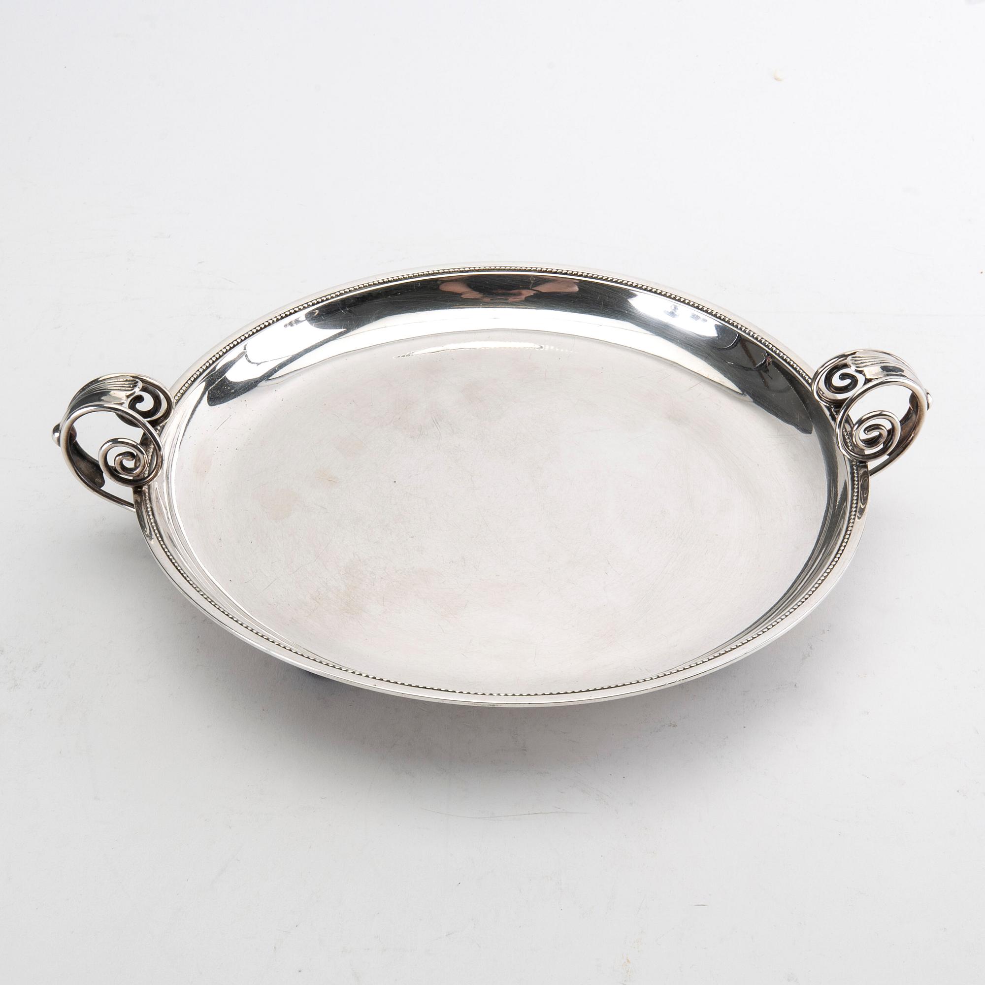 A Swedish 20th century  silver charger mark of GAB 18938 weight 566 grams.