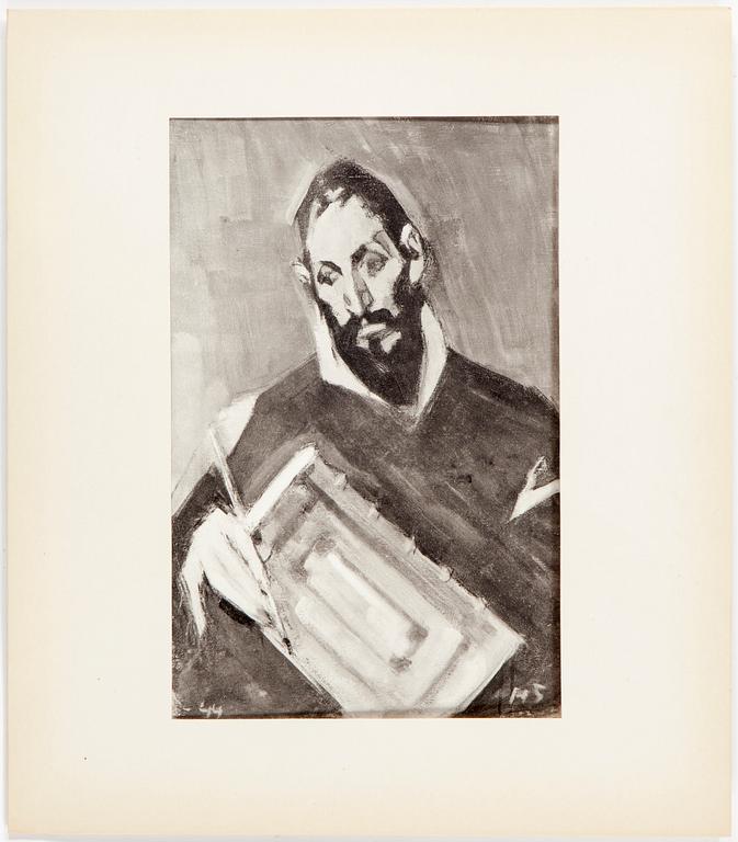 HELENE SCHJERFBECK, mapp med 48 reproduktioner, Gotthard Johansson, numrerad 89/500, Nordisk Rotogravyr Stockholm 1945.