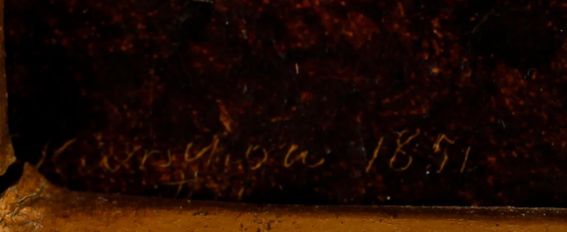 FREDRIK CHRISTIAN KIAERSKOU, olja på duk, sign och dat 1851.