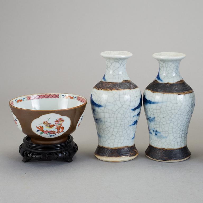 PARTI PORSLIN, 8 delar, porslin, Kina, 17-/18-/1900-tal.