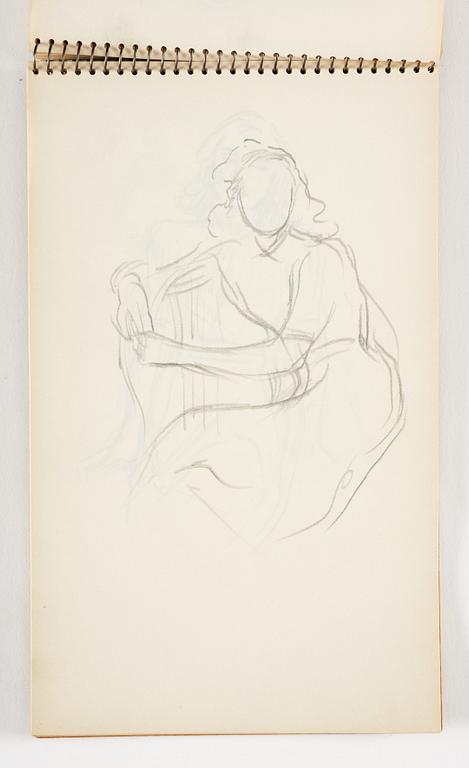 Lotte Laserstein, 3 skissböcker med blyertsteckningar.