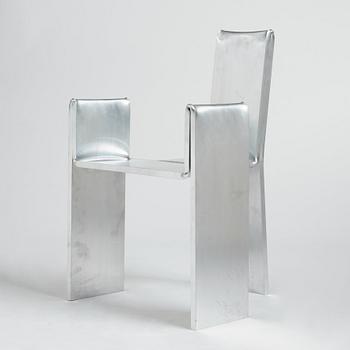 David Taylor, a unique "Aluminium Chair", own studio, Sweden 2021.