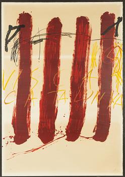 Antoni Tàpies, kithograph in colours, 1972, signed 32/50.