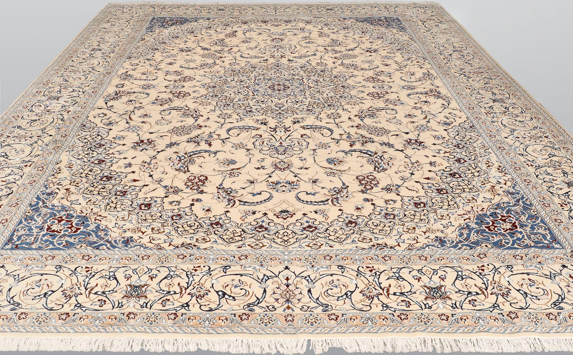 Matta, Nain Part Silk, S.K 9 LAA, Ca: 500,000 knutar/kvm, ca 480 x 338 cm.