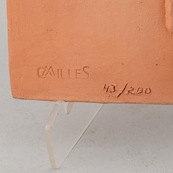 Carl Milles, relief, terracotta, stämpelsignerad och numrerad 43/200.