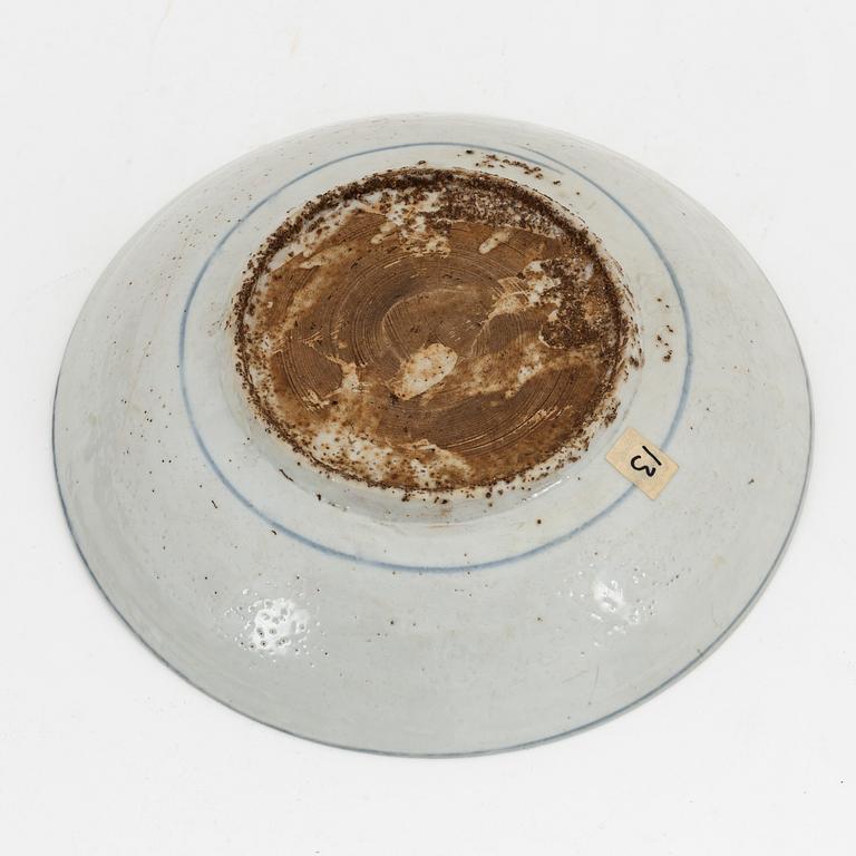 Fat, porslin. Mingdynastin, Swatow.