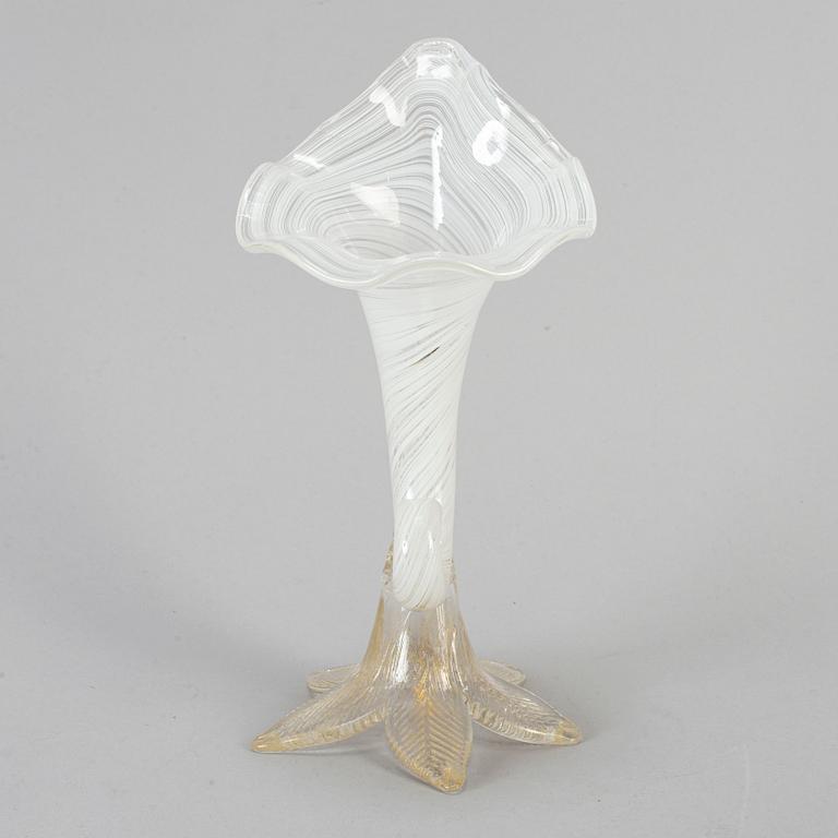 A Musano glass vase, Italy, mid 20th Century.