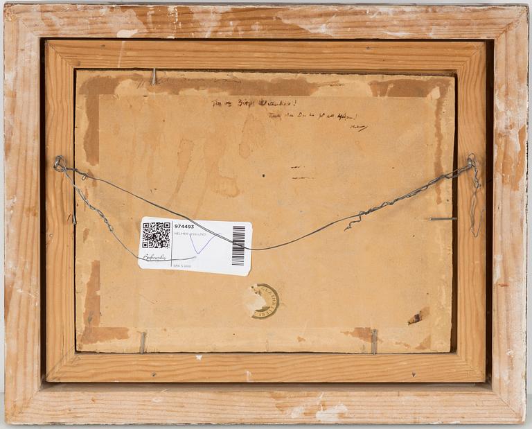 HELMER OSSLUND, Oil on paper-panel, signed.