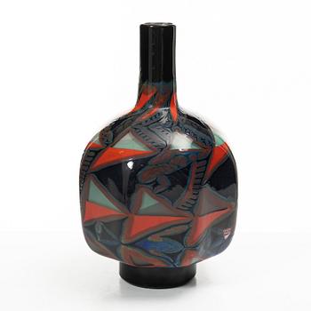 Eva Englund, a 'Millefiore Röd' vase, Orrefors, 1990.