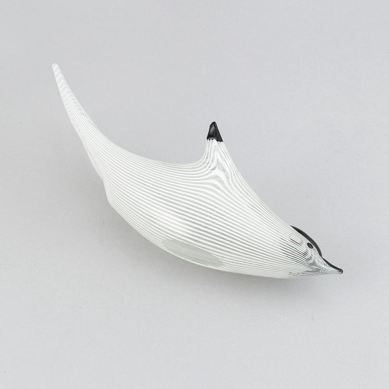 Fulvio Bianconi, a glass 'Rondine' bird figurine, Venini, Murano, Italy.