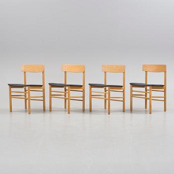 STOLAR, 4 st, Farstrup Stolefabrik, Danmark, 50/60-tal, varav två brännmärkta undertill.