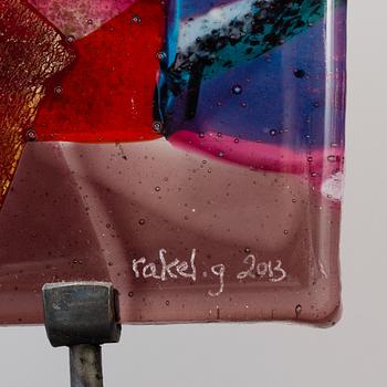 Rakel Grünewald, plaketter, 2 st, glas. Signerade och daterade 2013 samt 2015.