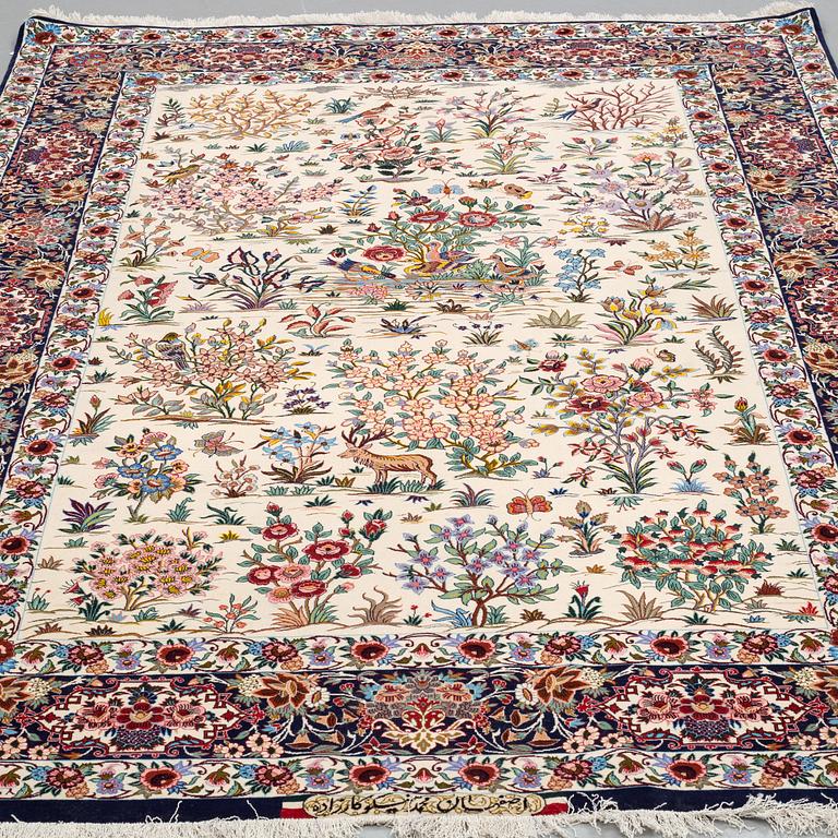 A CARPET, Esfahan, Signed Esfahan Miko Karzaadeh, around 239 x 157 cm.