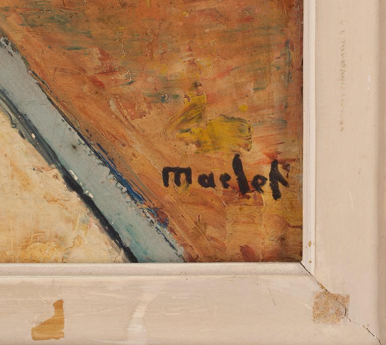 ELISÉE MACLET, olja på papp-pannå, signerad.