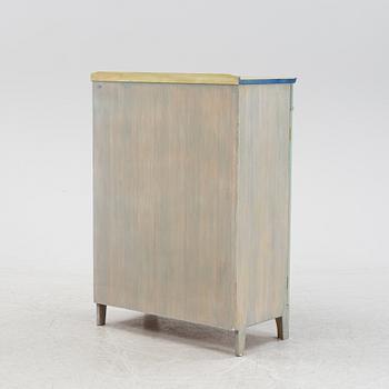A 'Vita blommorna' cabinet/sideboard, painted by Liselott Malmsten, Firma Carl Malmsten, 1991.