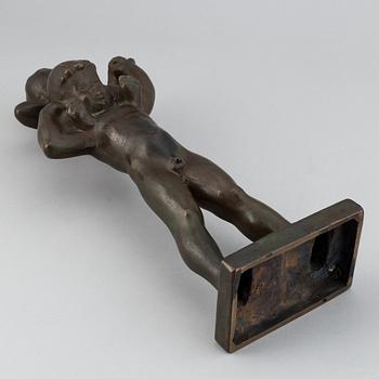Jonas Fröding, sculpture. Signed. Bronze.