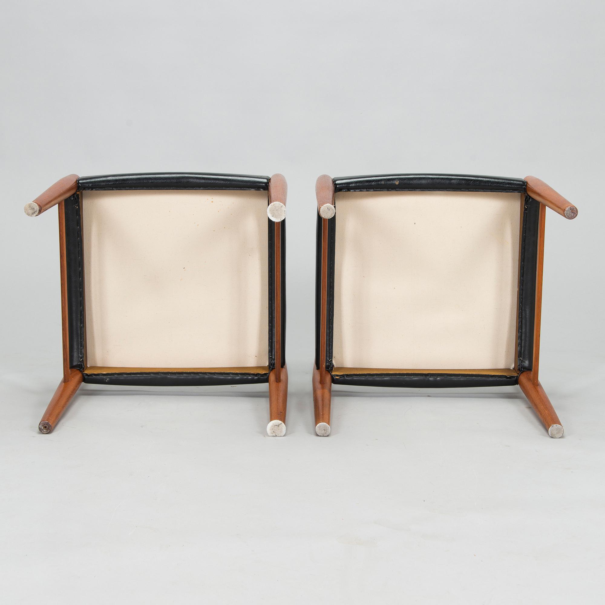 A set of four mid 20th century chairs. Glostrup Möbelfabrik, Denmark.