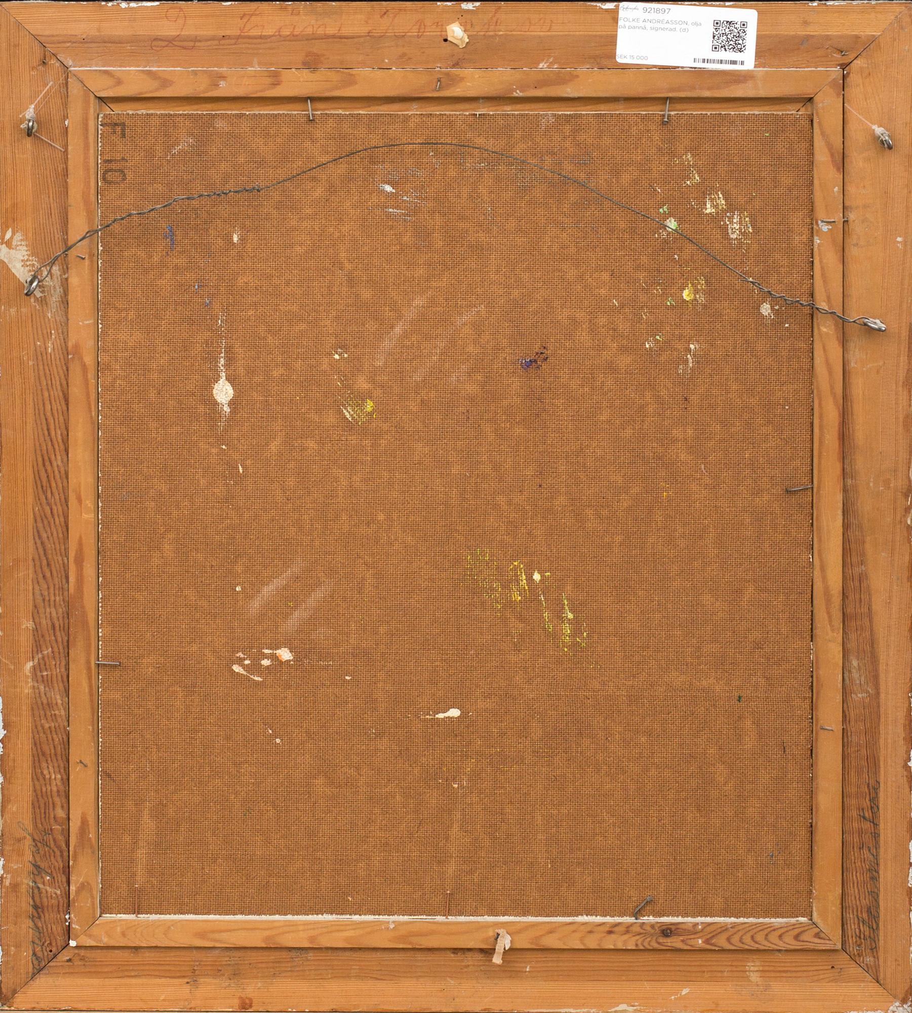 FOLKE ANDRÉASSON, oil on board, signed.
