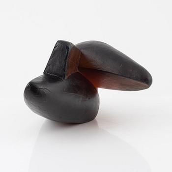 Ann Wolff, a moulded glass sculpture 'Head bird', 1996.