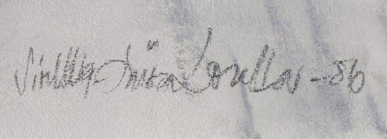 SIRKKA-LIISA LONKA, pastell, signerad och daterad -86.