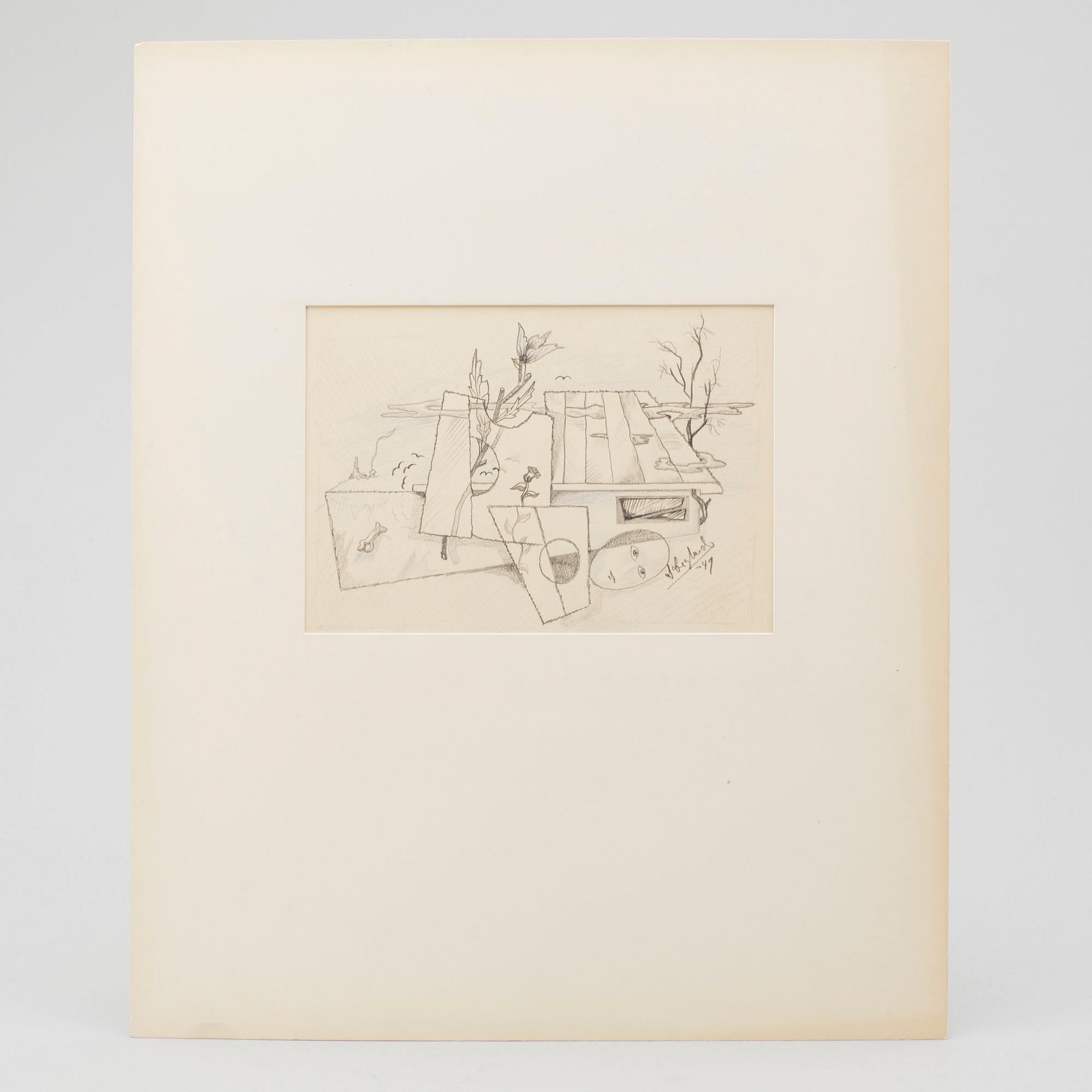 LARS ENGLUND, Pencil, signed and dated -49.