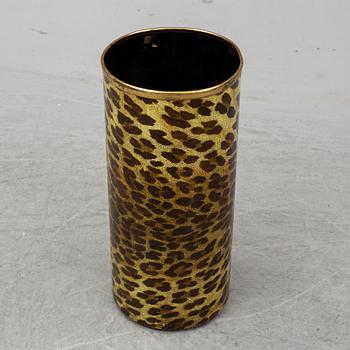 FORNASETTI, a leopard print tin umbrella stand, Milan, Italy.