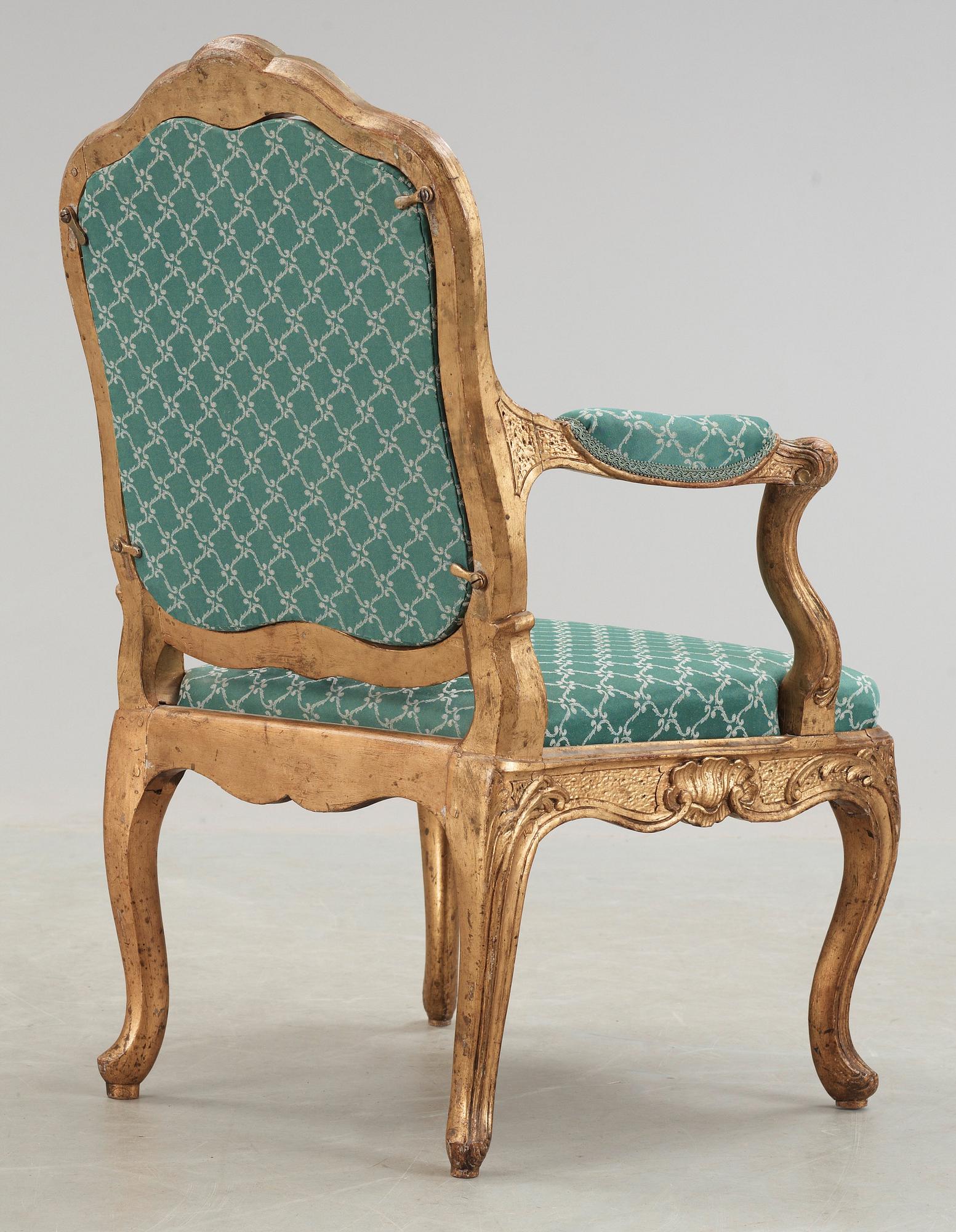 A Swedish Rococo 18th century armchair.