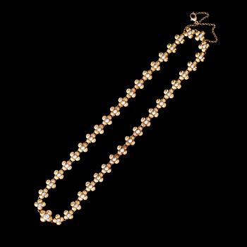 COLLIER, 18K tvåfärgat guld, RNS, briljantslipade diamanter tot ca 0.30 ct. Vikt ca 66 g.