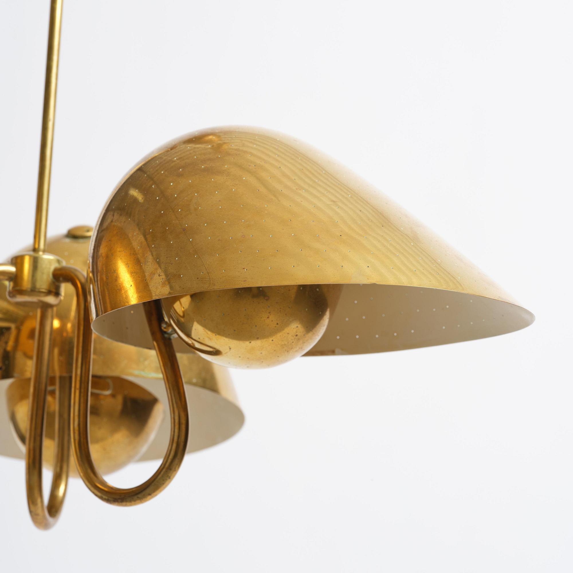 Carl-Axel Acking, taklampa, modell "958", Bröderna Malmströms Metallvarufabrik, Malmö, 1940-tal.