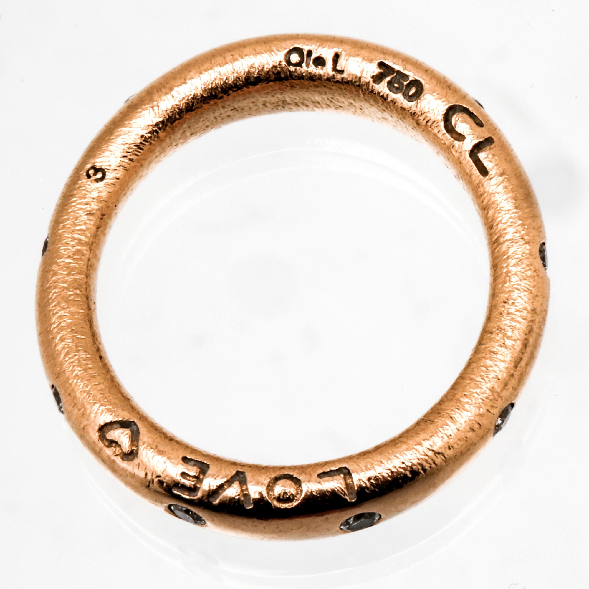 Ole Lynggaard ring 18K gold,  9 brilliant-cut diamonds 0,18 ct in total TW VS.